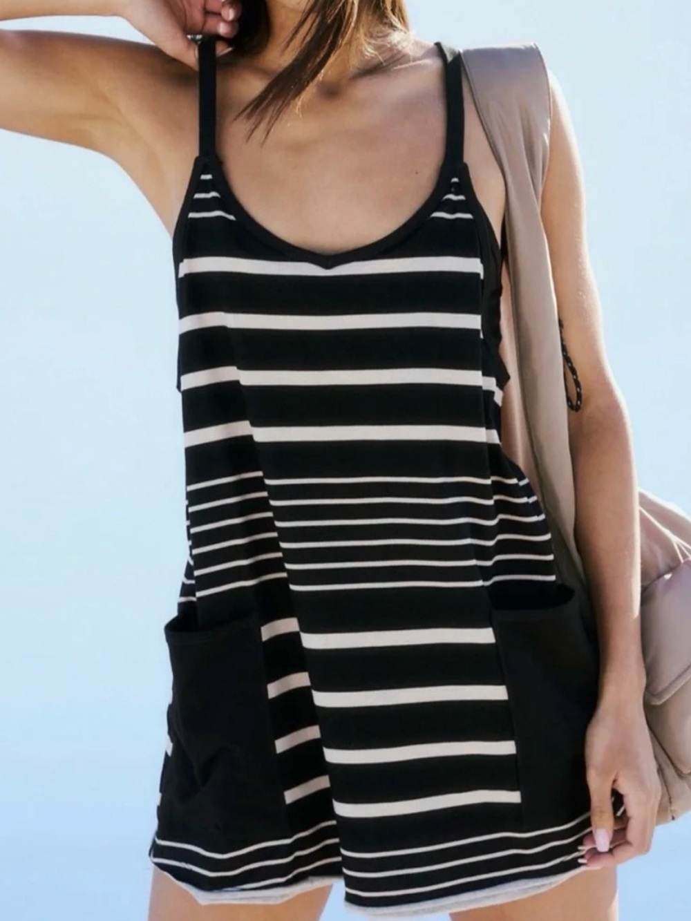 Free People Hot Shot Mini in Black and Cream